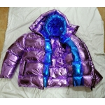 New unisex wet look shiny nylon winter jacket down jacket WJ2252