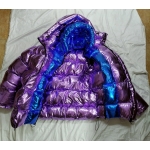 New unisex wet look shiny nylon winter jacket down jacket WJ2252