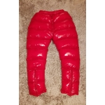 New unisex shiny nylon wet look overfilled trousers winter trousers down trousers S - 3XL