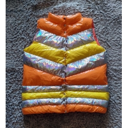 New unisex shiny nylon quilted winter vest wet look puffer down waistcoat WV2227