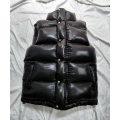 New unisex shiny nylon quilted winter vest wet look puffer down waistcoat WV2251