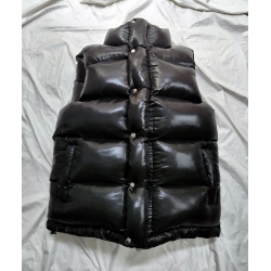 New unisex shiny nylon quilted winter vest wet look puffer down waistcoat WV2251