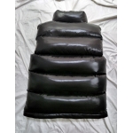 New unisex shiny nylon quilted winter vest wet look puffer down waistcoat WV2251