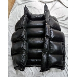 New unisex shiny nylon quilted winter vest wet look puffer down waistcoat WV2251