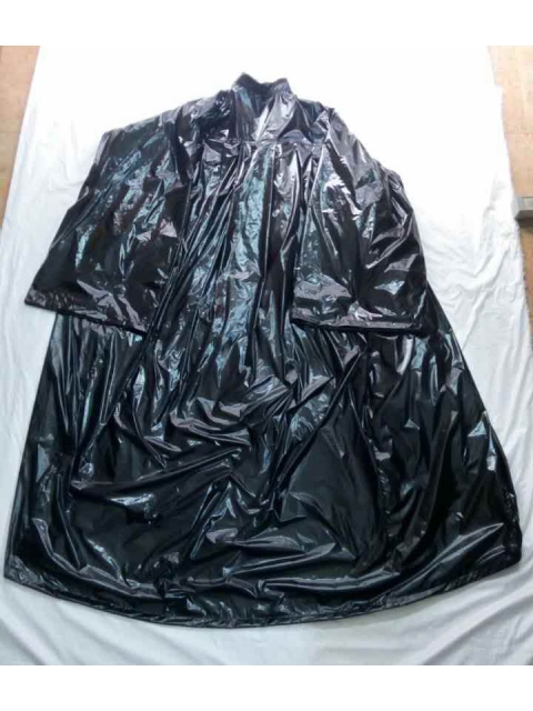 New shiny nylon barber gown wet look salon hair cape