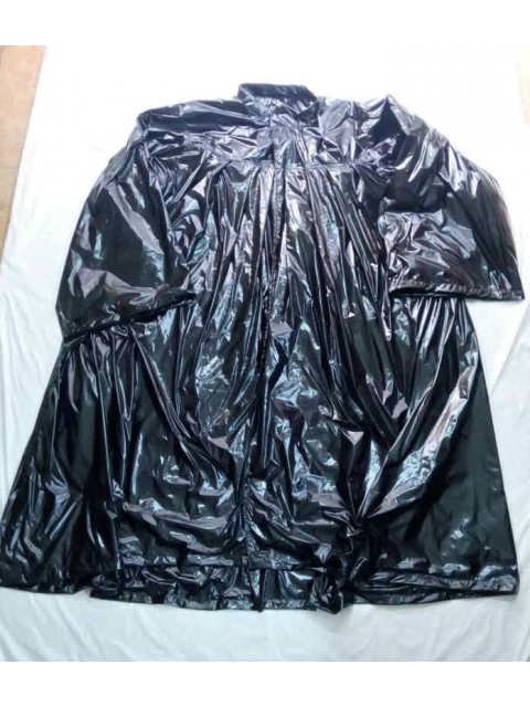 New shiny nylon barber gown wet look salon hair cape