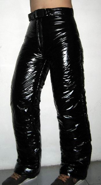 New unisex shiny nylon wet look winter trousers ski pants snowboard ...