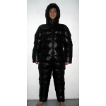 New unisex puffer shiny nylon winter overall wet look down suit custom made