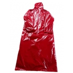 New unisex wet look coated shiny nylon coat raincoat M-3XL