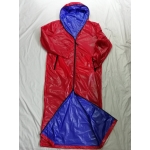 New unisex wet look coated shiny nylon coat raincoat M-3XL