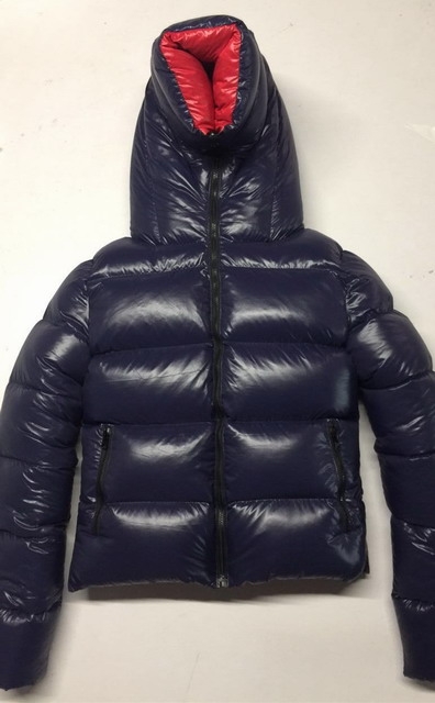New unisex glossy nylon wet look winter jacket down jacket double-sided ...